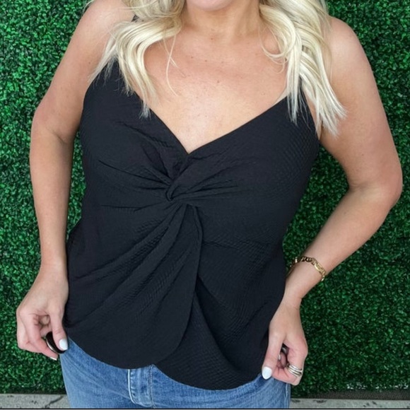 La Miel twist front top, black, size L NWT! - Picture 6 of 6
